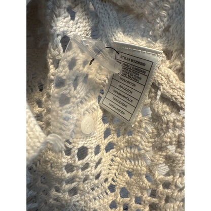 Steve Madden Avana Crocheted Button-Up Cardigan Sweater S