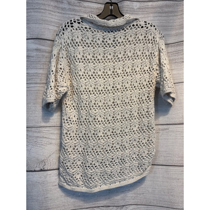 Steve Madden Avana Crocheted Button-Up Cardigan Sweater S