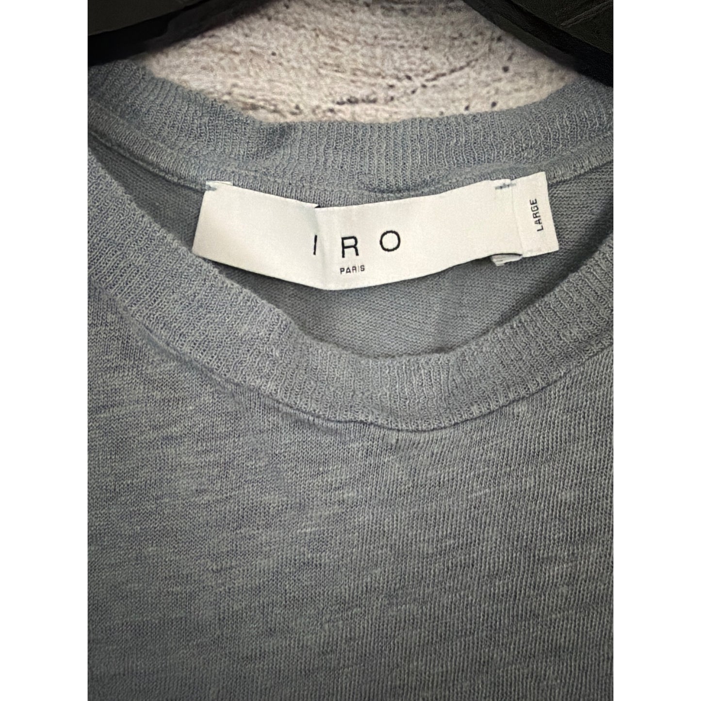 IRO Paris Light Blue Sleeveless Linen Top Size L