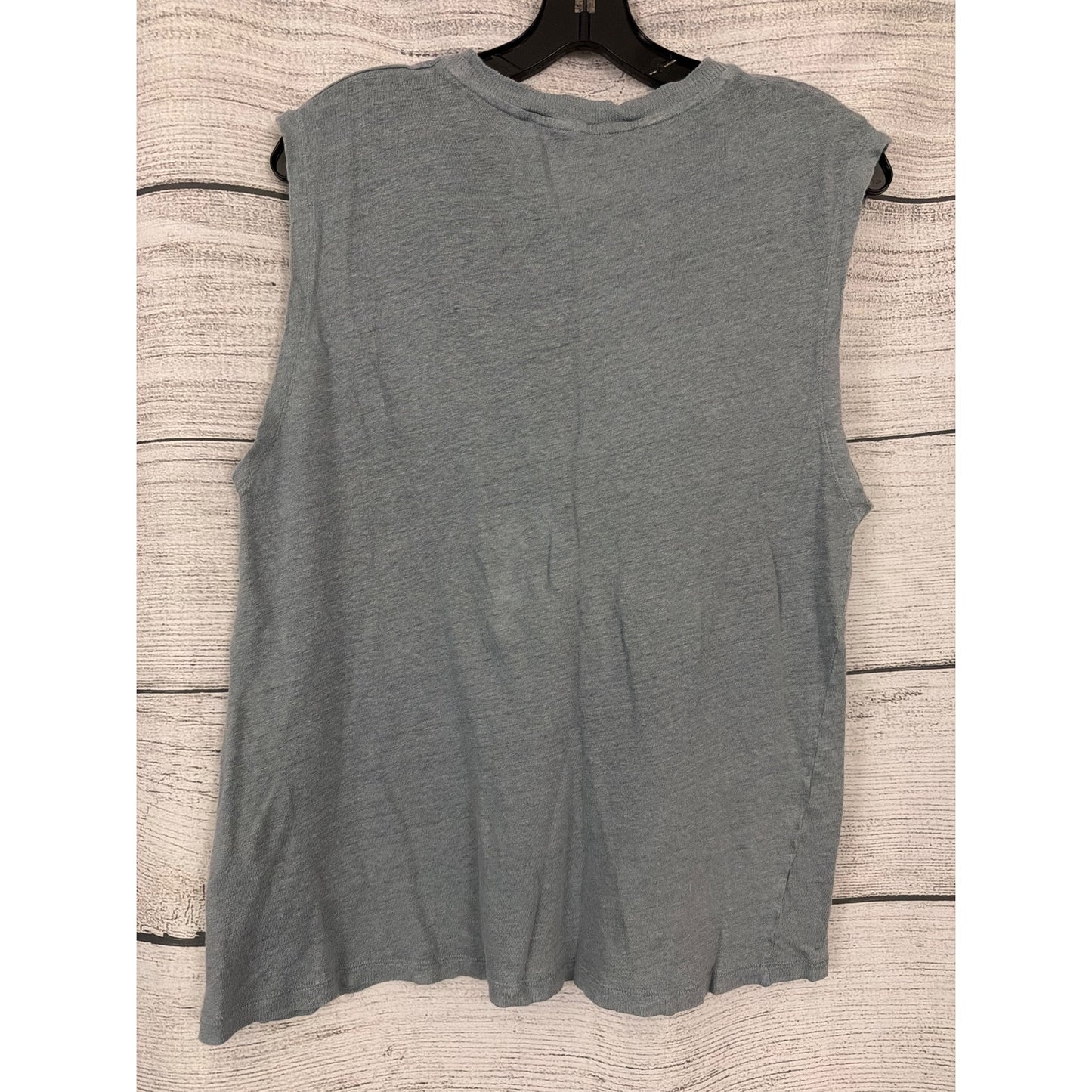IRO Paris Light Blue Sleeveless Linen Top Size L