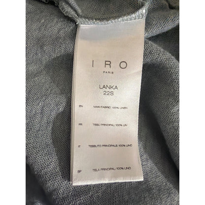 IRO Paris Light Blue Sleeveless Linen Top Size L