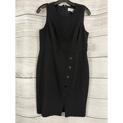 NWT Kasper Black Sleeveless Sheath Dress With Button Detail Size 10P