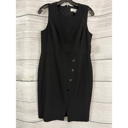 NWT Kasper Black Sleeveless Sheath Dress With Button Detail Size 10P