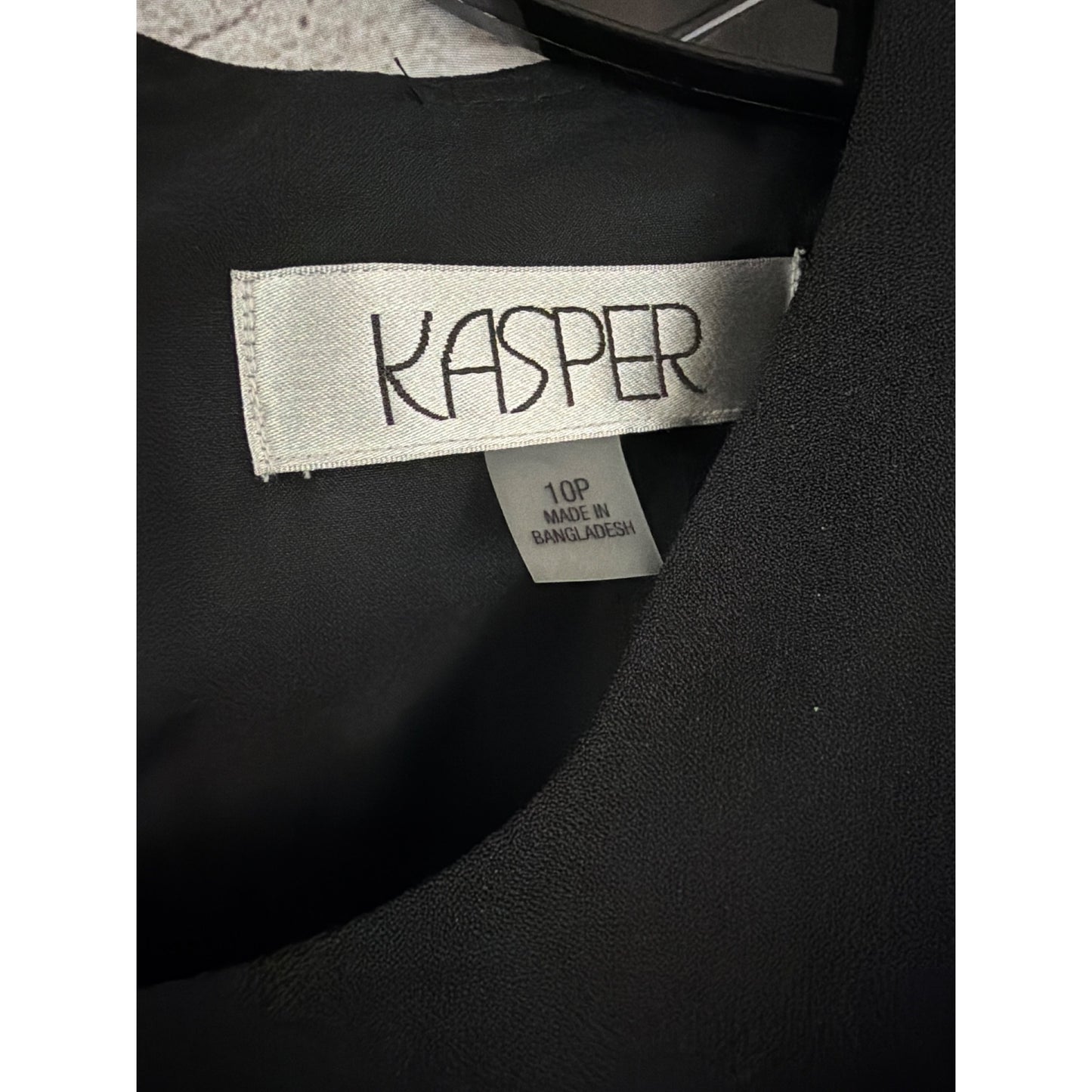 NWT Kasper Black Sleeveless Sheath Dress With Button Detail Size 10P