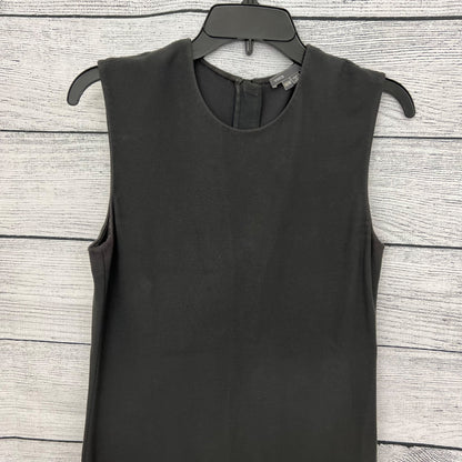 Vince Sleeveless Black Knee-Length Pencil Dress With Back Zip Closure, Size M