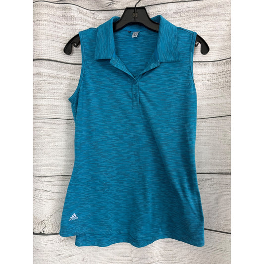 Adidas Spacedye Sleeveless Golf Polo Shirt Size M