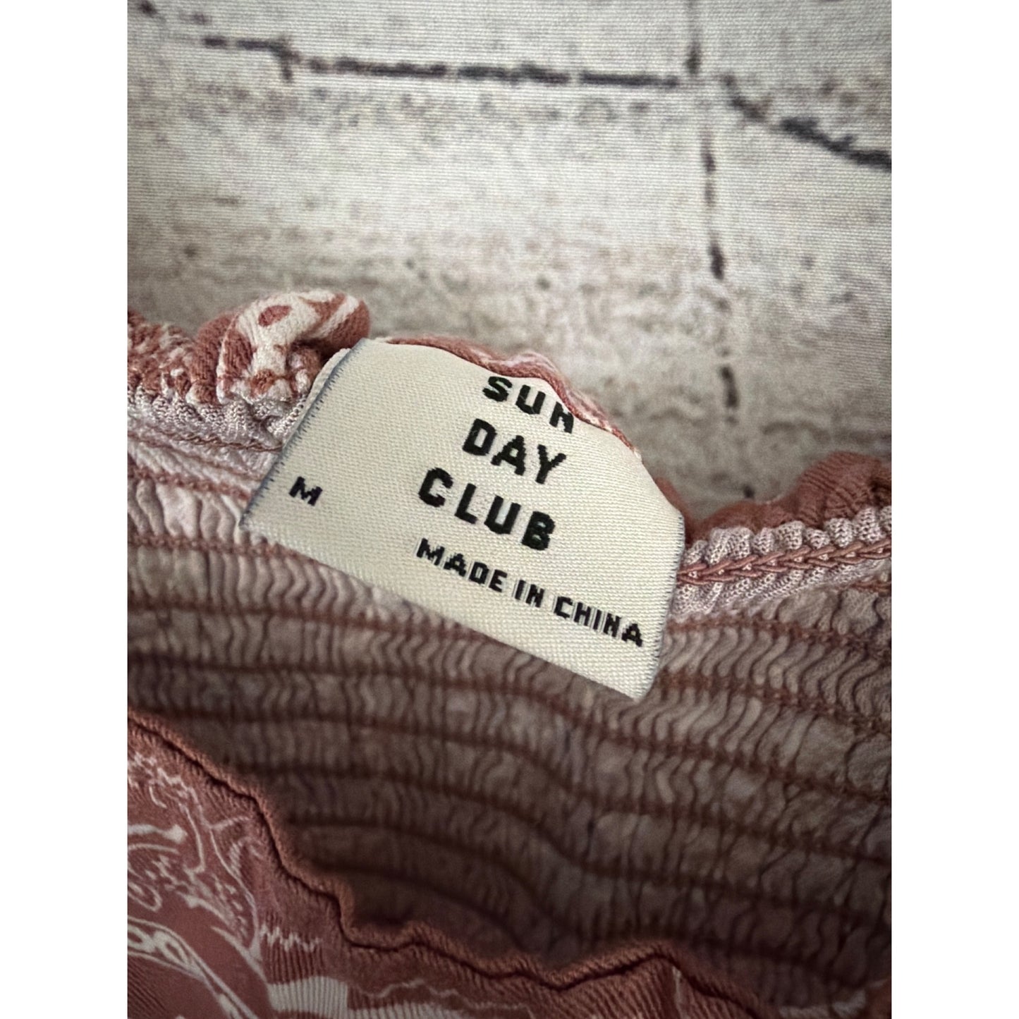 Sun Day Club Bandana Print Cropped Tank Top With Smocked Back Size M