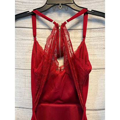 Lush Red Strappy Lace Back Dress Size XL